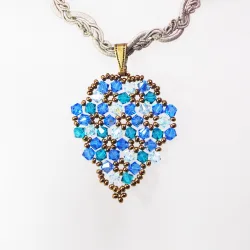Pendant 40cm - Marissa Grapes-Khaki Braid - Pendant 40cm - Laiton bronze